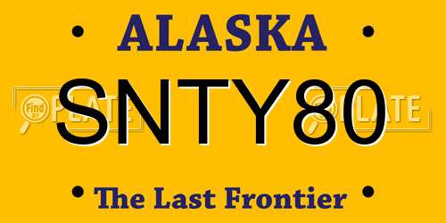 SNTY80 Alaska License Plate
