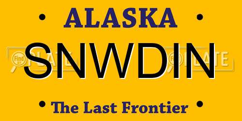 SNWDIN Alaska License Plate