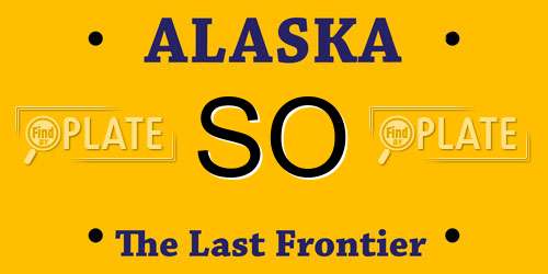 SO Alaska License Plate