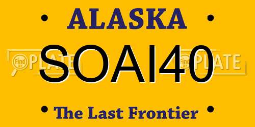 SOAI40 Alaska License Plate