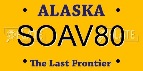 SOAV80 Alaska License Plate