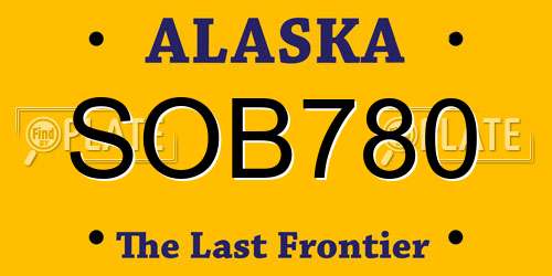 SOB780 Alaska License Plate