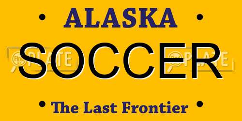 SOCCER Alaska License Plate