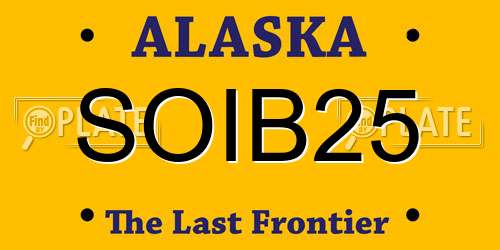 SOIB25 Alaska License Plate