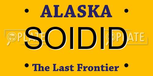 SOIDID Alaska License Plate