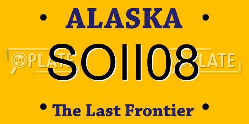 SOII08 Alaska License Plate