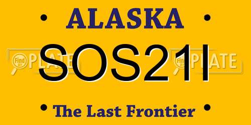 SOS21I Alaska License Plate