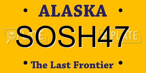 SOSH47 Alaska License Plate