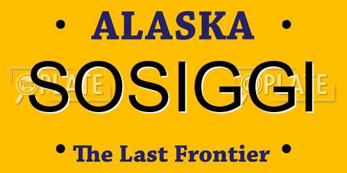 SOSIGGI Alaska License Plate