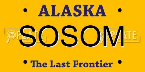 SOSOM Alaska License Plate