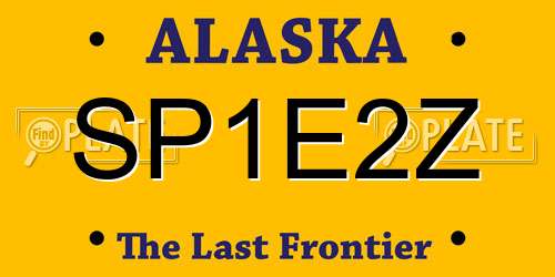 SP1E2Z Alaska License Plate