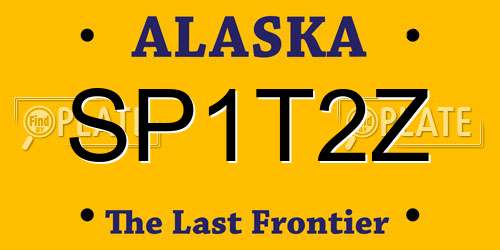 SP1T2Z Alaska License Plate