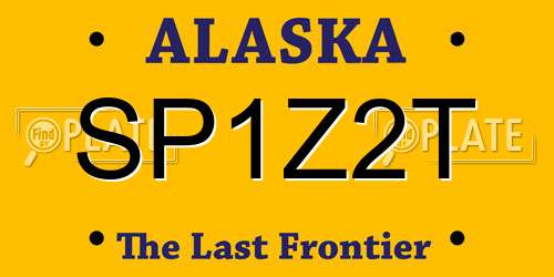 SP1Z2T Alaska License Plate