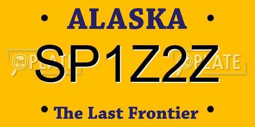 SP1Z2Z Alaska License Plate