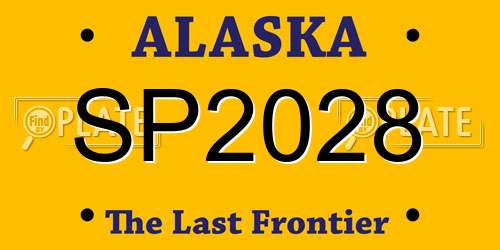 SP2028 Alaska License Plate