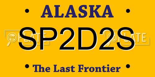 SP2D2S Alaska License Plate
