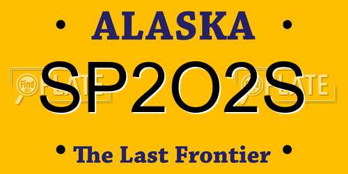 SP2O2S Alaska License Plate