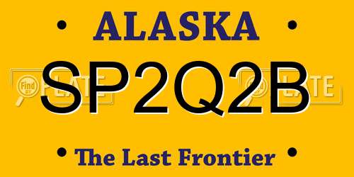 SP2Q2B Alaska License Plate