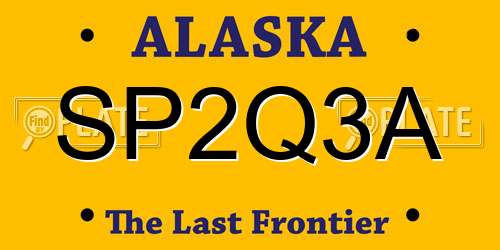 SP2Q3A Alaska License Plate