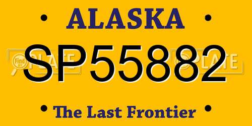 SP55882 Alaska License Plate