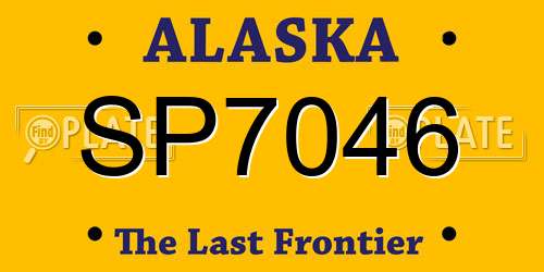 SP7046 Alaska License Plate