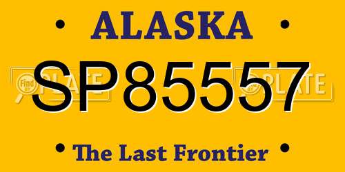 SP85557 Alaska License Plate