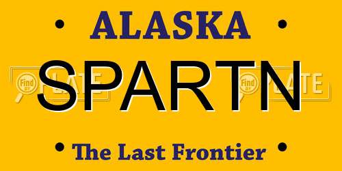 SPARTN Alaska License Plate