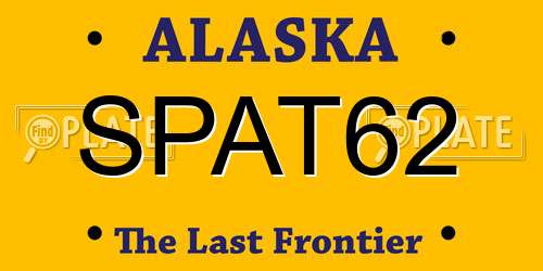 SPAT62 Alaska License Plate