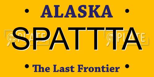 SPATTTA Alaska License Plate