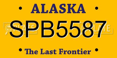 SPB5587 Alaska License Plate