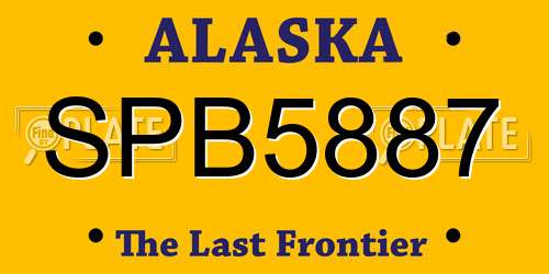 SPB5887 Alaska License Plate