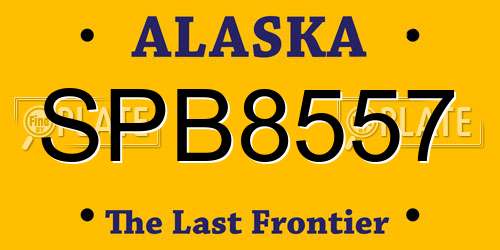 SPB8557 Alaska License Plate