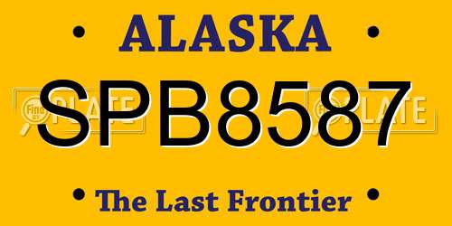 SPB8587 Alaska License Plate