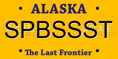 SPBSSST Alaska License Plate