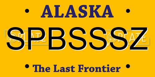 SPBSSSZ Alaska License Plate