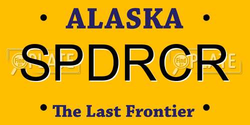 SPDRCR Alaska License Plate