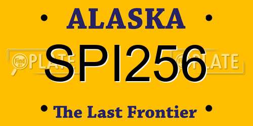 SPI256 Alaska License Plate
