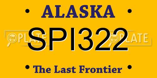 SPI322 Alaska License Plate