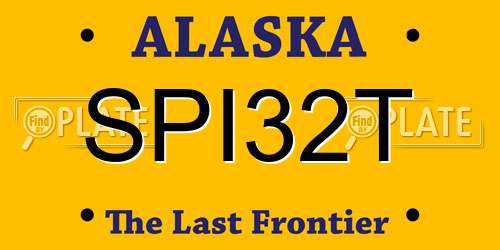 SPI32T Alaska License Plate