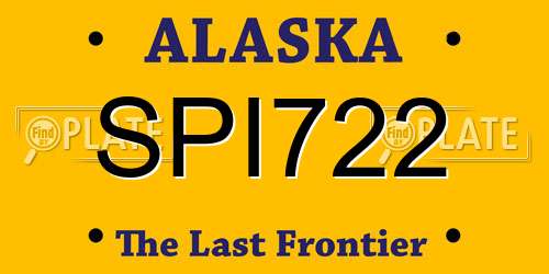 SPI722 Alaska License Plate