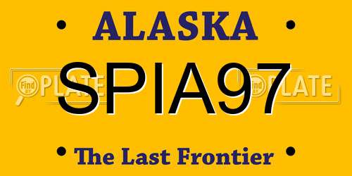 SPIA97 Alaska License Plate