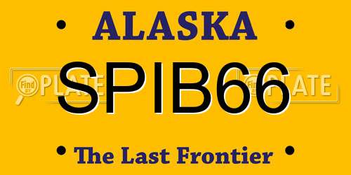 SPIB66 Alaska License Plate