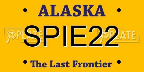 SPIE22 Alaska License Plate