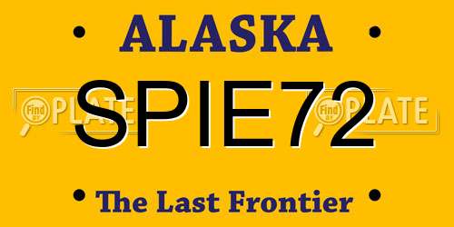 SPIE72 Alaska License Plate