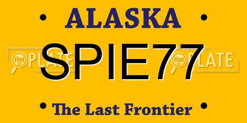 SPIE77 Alaska License Plate