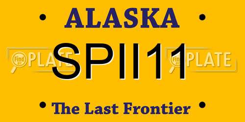 SPII11 Alaska License Plate