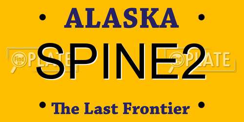 SPINE2 Alaska License Plate