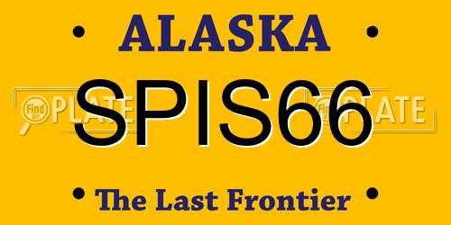 SPIS66 Alaska License Plate