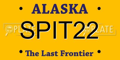 SPIT22 Alaska License Plate
