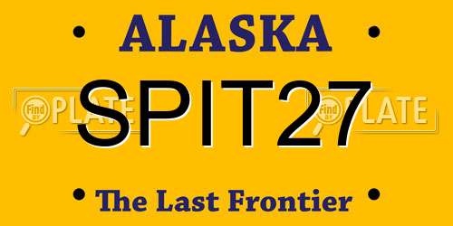 SPIT27 Alaska License Plate